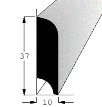 Lišta masiv SMRK plochá - 35x7mm